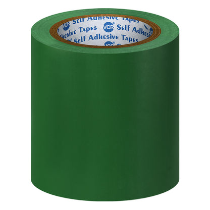 VCR Green Floor Marking Tape - 18 Meters in Length 144mm / 06" Width - Waterproof Social Distancing lane Marking Tape for Safety, Hazard and Caution Warnings