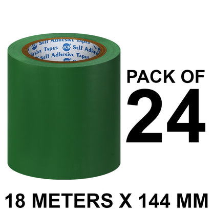 VCR Green Floor Marking Tape - 18 Meters in Length 144mm / 06" Width - Waterproof Social Distancing lane Marking Tape for Safety, Hazard and Caution Warnings