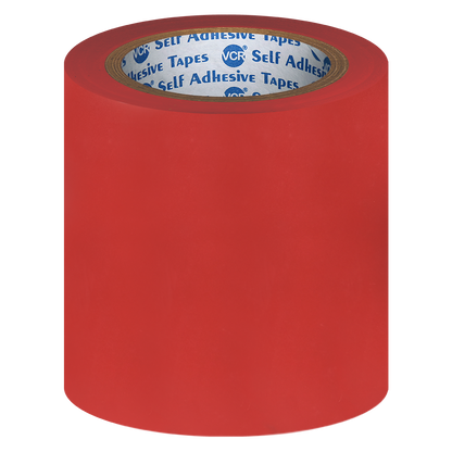 VCR Red Floor Marking Tape - 18 Meters in Length 144mm / 06" Width - Waterproof Social Distancing lane Marking Tape for Safety, Hazard and Caution Warnings