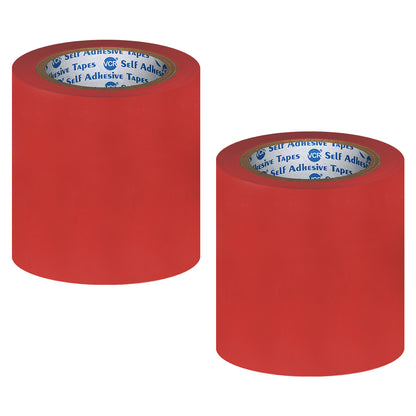 VCR Red Floor Marking Tape - 18 Meters in Length 144mm / 06" Width - Waterproof Social Distancing lane Marking Tape for Safety, Hazard and Caution Warnings