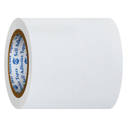VCR White Floor Marking Tape - 18 Meters in Length 144mm / 06" Width - Waterproof Social Distancing lane Marking Tape for Safety, Hazard and Caution Warnings
