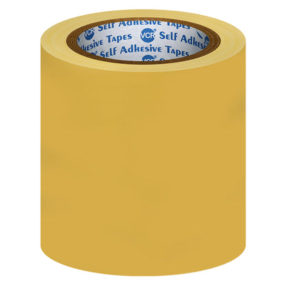 VCR Yellow Floor Marking Tape - 18 Meters in Length 144mm / 06" Width - Waterproof Social Distancing lane Marking Tape for Safety, Hazard and Caution Warnings