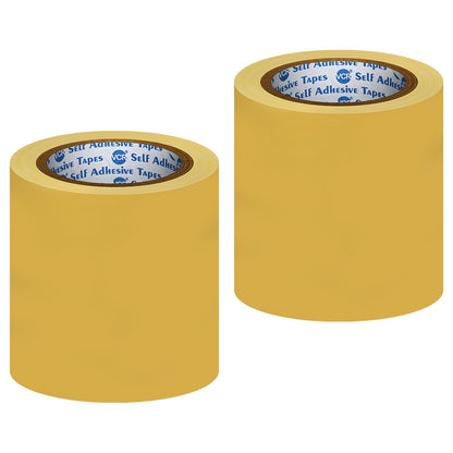 VCR Yellow Floor Marking Tape - 18 Meters in Length 144mm / 06" Width - Waterproof Social Distancing lane Marking Tape for Safety, Hazard and Caution Warnings