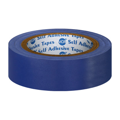 VCR Blue Floor Marking Tape - 18 Meters in Length 24mm / 01" Width - Waterproof Social Distancing lane Marking Tape for Safety, Hazard and Caution Warnings