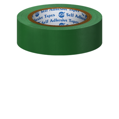 VCR Green Floor Marking Tape - 18 Meters in Length 24mm / 01" Width - Waterproof Social Distancing lane Marking Tape for Safety, Hazard and Caution Warnings