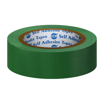 VCR Green Floor Marking Tape - 18 Meters in Length 24mm / 01" Width - Waterproof Social Distancing lane Marking Tape for Safety, Hazard and Caution Warnings