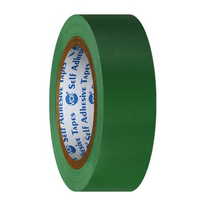 VCR Green Floor Marking Tape - 18 Meters in Length 24mm / 01" Width - Waterproof Social Distancing lane Marking Tape for Safety, Hazard and Caution Warnings