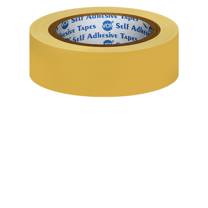 VCR Yellow Floor Marking Tape - 18 Meters in Length 24mm / 01" Width - Waterproof Social Distancing lane Marking Tape for Safety, Hazard and Caution Warnings