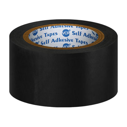 VCR Black Floor Marking Tape - 18 Meters in Length 48mm / 02" Width - Waterproof Social Distancing lane Marking Tape for Safety, Hazard and Caution Warnings
