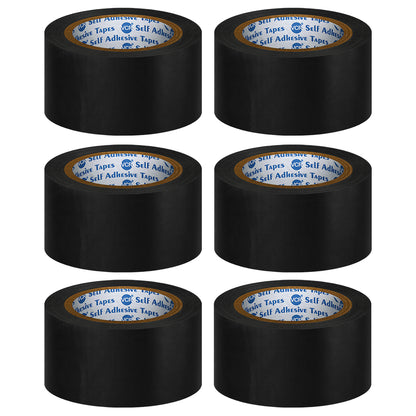 VCR Black Floor Marking Tape - 18 Meters in Length 48mm / 02" Width - Waterproof Social Distancing lane Marking Tape for Safety, Hazard and Caution Warnings