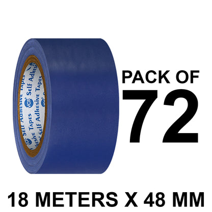 VCR Blue Floor Marking Tape - 18 Meters in Length 48mm / 02" Width - Waterproof Social Distancing lane Marking Tape for Safety, Hazard and Caution Warnings