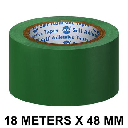 VCR Green Floor Marking Tape - 18 Meters in Length 48mm / 02" Width - Waterproof Social Distancing lane Marking Tape for Safety, Hazard and Caution Warnings