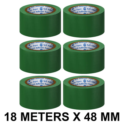 VCR Green Floor Marking Tape - 18 Meters in Length 48mm / 02" Width - Waterproof Social Distancing lane Marking Tape for Safety, Hazard and Caution Warnings