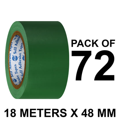 VCR Green Floor Marking Tape - 18 Meters in Length 48mm / 02" Width - Waterproof Social Distancing lane Marking Tape for Safety, Hazard and Caution Warnings