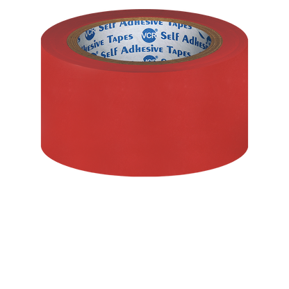 VCR Red Floor Marking Tape - 18 Meters in Length 48mm / 02" Width - Waterproof Social Distancing lane Marking Tape for Safety, Hazard and Caution Warnings