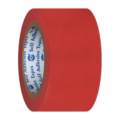 VCR Red Floor Marking Tape - 18 Meters in Length 48mm / 02" Width - Waterproof Social Distancing lane Marking Tape for Safety, Hazard and Caution Warnings