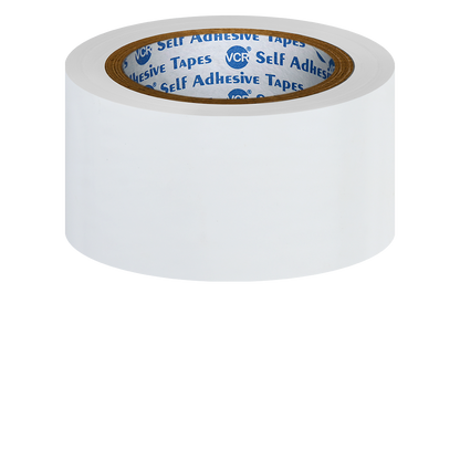 VCR White Floor Marking Tape - 18 Meters in Length 48mm / 02" Width - Waterproof Social Distancing lane Marking Tape for Safety, Hazard and Caution Warnings