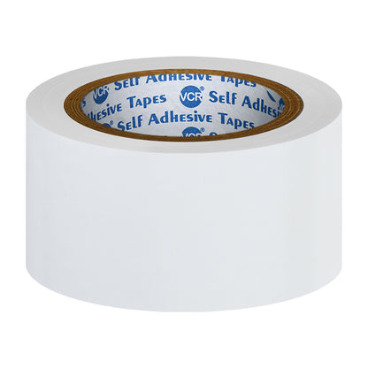 VCR White Floor Marking Tape - 18 Meters in Length 48mm / 02" Width - Waterproof Social Distancing lane Marking Tape for Safety, Hazard and Caution Warnings