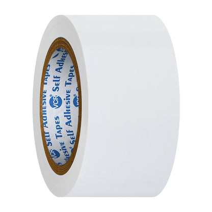 VCR White Floor Marking Tape - 18 Meters in Length 48mm / 02" Width - Waterproof Social Distancing lane Marking Tape for Safety, Hazard and Caution Warnings