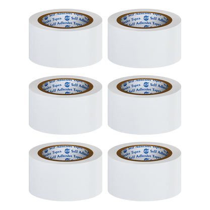 VCR White Floor Marking Tape - 18 Meters in Length 48mm / 02" Width - Waterproof Social Distancing lane Marking Tape for Safety, Hazard and Caution Warnings