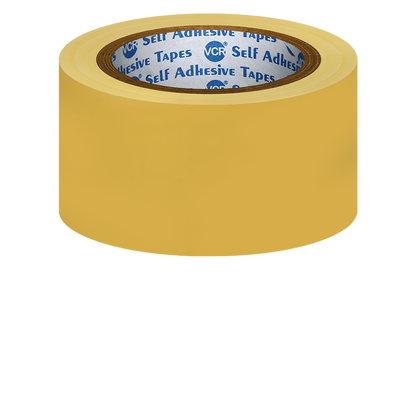 VCR Yellow Floor Marking Tape - 18 Meters in Length 48mm / 02" Width - Waterproof Social Distancing lane Marking Tape for Safety, Hazard and Caution Warnings