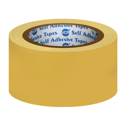 VCR Yellow Floor Marking Tape - 18 Meters in Length 48mm / 02" Width - Waterproof Social Distancing lane Marking Tape for Safety, Hazard and Caution Warnings
