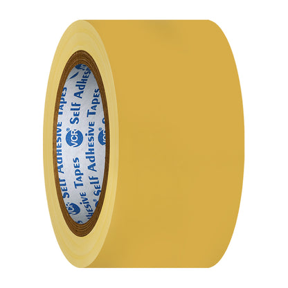 VCR Yellow Floor Marking Tape - 18 Meters in Length 48mm / 02" Width - Waterproof Social Distancing lane Marking Tape for Safety, Hazard and Caution Warnings
