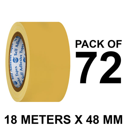 VCR Yellow Floor Marking Tape - 18 Meters in Length 48mm / 02" Width - Waterproof Social Distancing lane Marking Tape for Safety, Hazard and Caution Warnings