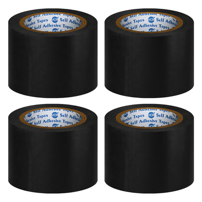 VCR Black Floor Marking Tape - 18 Meters in Length 72mm / 03" Width - Waterproof Social Distancing lane Marking Tape for Safety, Hazard and Caution Warnings