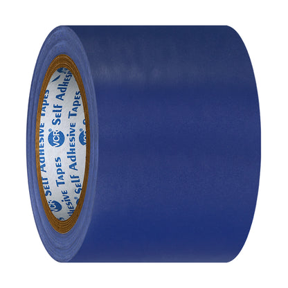 VCR Blue Floor Marking Tape - 18 Meters in Length 72mm / 03" Width - Waterproof Social Distancing lane Marking Tape for Safety, Hazard and Caution Warnings