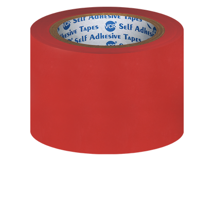 VCR Red Floor Marking Tape - 18 Meters in Length 72mm / 03" Width - Waterproof Social Distancing lane Marking Tape for Safety, Hazard and Caution Warnings