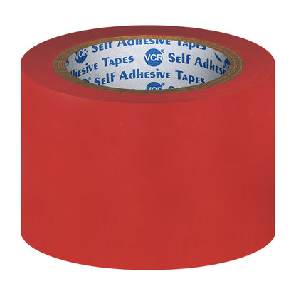 VCR Red Floor Marking Tape - 18 Meters in Length 72mm / 03" Width - Waterproof Social Distancing lane Marking Tape for Safety, Hazard and Caution Warnings