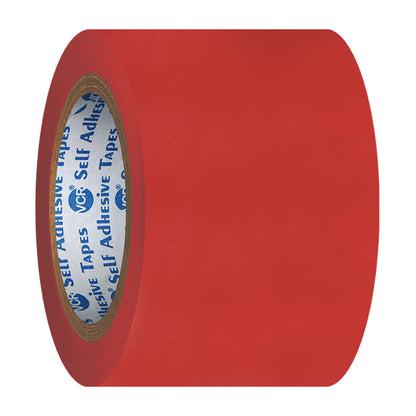 VCR Red Floor Marking Tape - 18 Meters in Length 72mm / 03" Width - Waterproof Social Distancing lane Marking Tape for Safety, Hazard and Caution Warnings