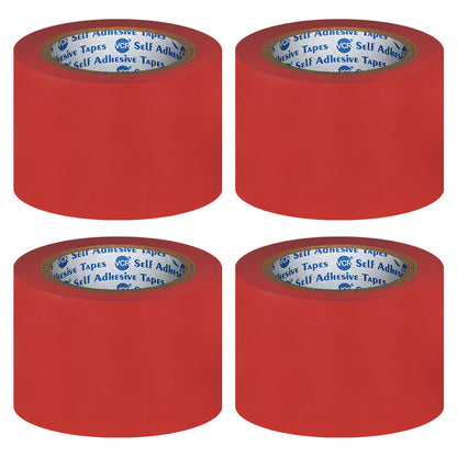 VCR Red Floor Marking Tape - 18 Meters in Length 72mm / 03" Width - Waterproof Social Distancing lane Marking Tape for Safety, Hazard and Caution Warnings