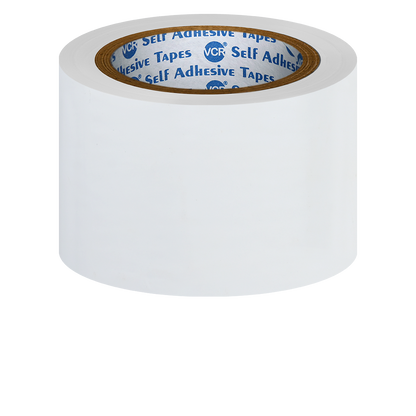 VCR White Floor Marking Tape - 18 Meters in Length 72mm / 03" Width - Waterproof Social Distancing lane Marking Tape for Safety, Hazard and Caution Warnings