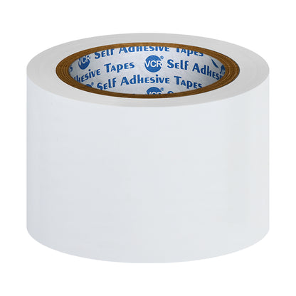 VCR White Floor Marking Tape - 18 Meters in Length 72mm / 03" Width - Waterproof Social Distancing lane Marking Tape for Safety, Hazard and Caution Warnings