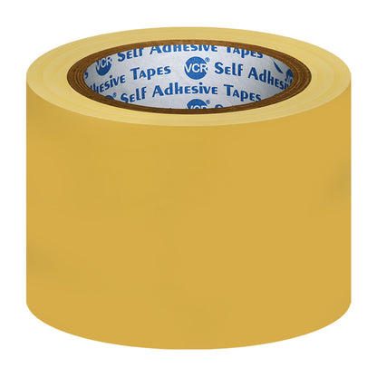 VCR Yellow Floor Marking Tape - 18 Meters in Length 72mm / 03" Width - Waterproof Social Distancing lane Marking Tape for Safety, Hazard and Caution Warnings