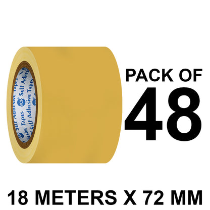 VCR Yellow Floor Marking Tape - 18 Meters in Length 72mm / 03" Width - Waterproof Social Distancing lane Marking Tape for Safety, Hazard and Caution Warnings