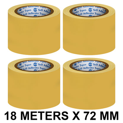 VCR Yellow Floor Marking Tape - 18 Meters in Length 72mm / 03" Width - Waterproof Social Distancing lane Marking Tape for Safety, Hazard and Caution Warnings