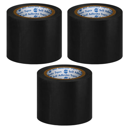 VCR Black Floor Marking Tape - 18 Meters in Length 96mm / 04" Width - Waterproof Social Distancing lane Marking Tape for Safety, Hazard and Caution Warnings