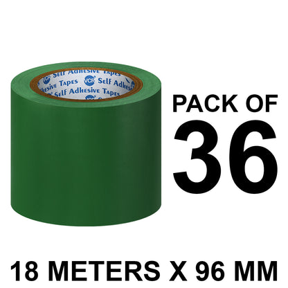 VCR Green Floor Marking Tape - 18 Meters in Length 96mm / 04" Width - Waterproof Social Distancing lane Marking Tape for Safety, Hazard and Caution Warnings