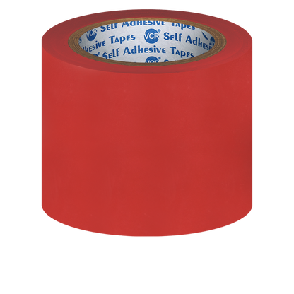 VCR Red Floor Marking Tape - 18 Meters in Length 96mm / 04" Width - Waterproof Social Distancing lane Marking Tape for Safety, Hazard and Caution Warnings