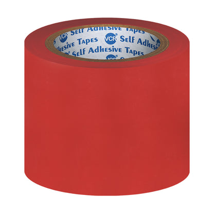 VCR Red Floor Marking Tape - 18 Meters in Length 96mm / 04" Width - Waterproof Social Distancing lane Marking Tape for Safety, Hazard and Caution Warnings