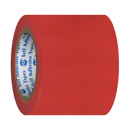 VCR Red Floor Marking Tape - 18 Meters in Length 96mm / 04" Width - Waterproof Social Distancing lane Marking Tape for Safety, Hazard and Caution Warnings