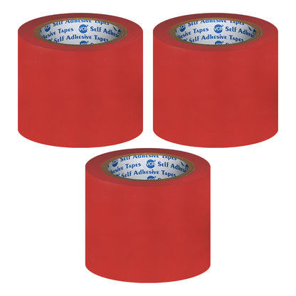 VCR Red Floor Marking Tape - 18 Meters in Length 96mm / 04" Width - Waterproof Social Distancing lane Marking Tape for Safety, Hazard and Caution Warnings