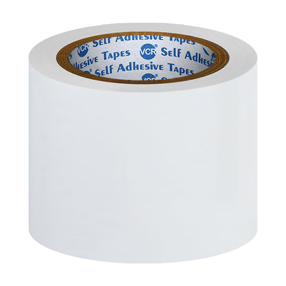 VCR White Floor Marking Tape - 18 Meters in Length 96mm / 04" Width - Waterproof Social Distancing lane Marking Tape for Safety, Hazard and Caution Warnings