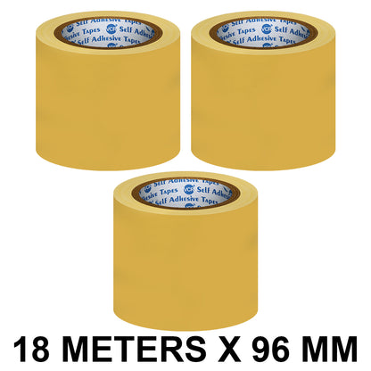 VCR Yellow Floor Marking Tape - 18 Meters in Length 96mm / 04" Width - Waterproof Social Distancing lane Marking Tape for Safety, Hazard and Caution Warnings