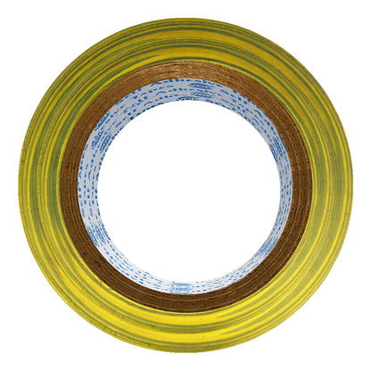VCR Black & Yellow Floor Marking Tape - 18 Meters in Length 144mm / 06" Width - Waterproof Social Distancing lane Marking Tape for Safety, Hazard and Caution Warnings