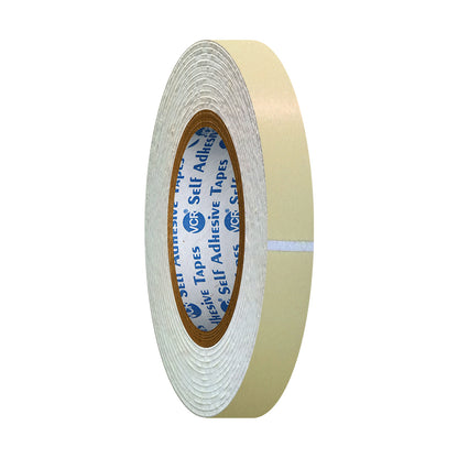 VCR Double Side White Foam Tape - 10 Meters in Length - 12mm / 0.5" Width - Multipurpose usage, Best for Mounting, Strong Adhesion for Walls, Crafts work and fixing Furnitures