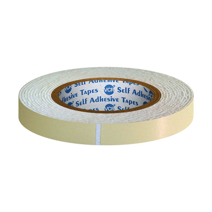VCR Double Side White Foam Tape - 10 Meters in Length - 12mm / 0.5" Width - Multipurpose usage, Best for Mounting, Strong Adhesion for Walls, Crafts work and fixing Furnitures